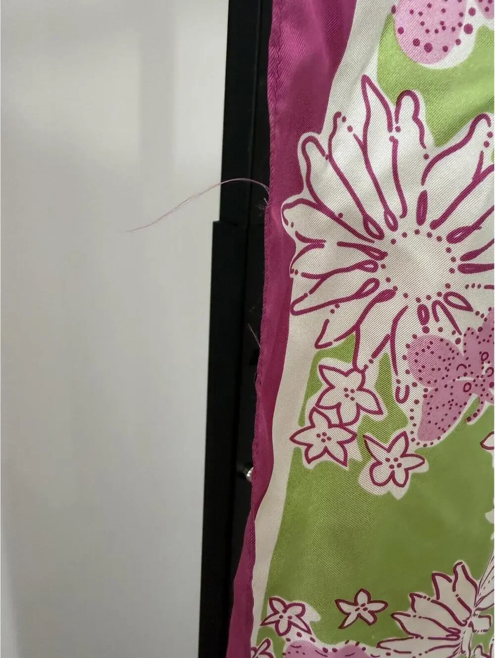 Lilly Pulitzer Breast Cancer Floral and Butterfly Patterned Silk Scarf